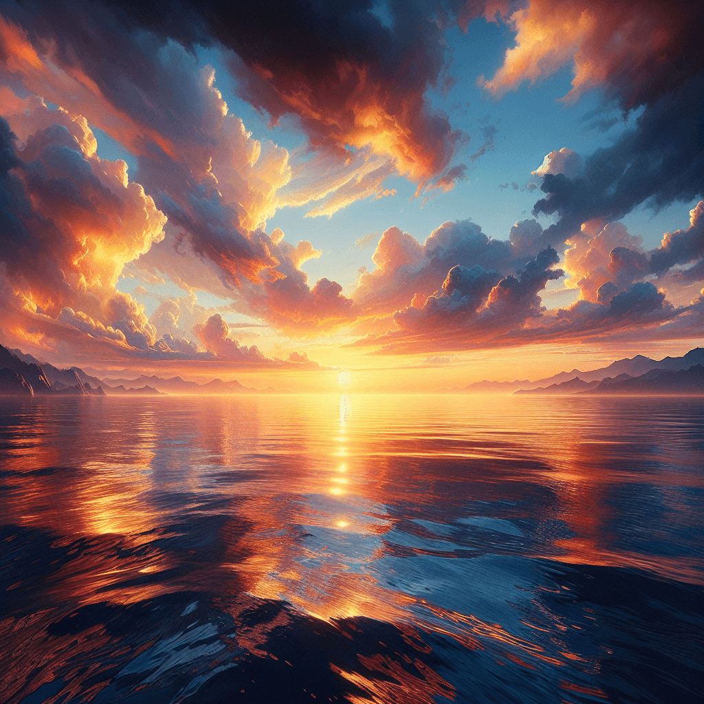 Dynamic Coastal Sunrise DIY Paint By Numbers