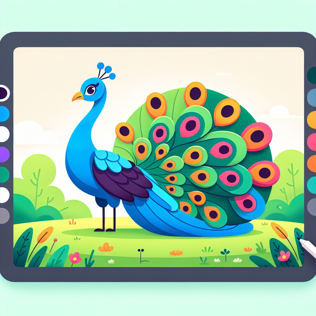 Vibrant Peacock Paint By Numbers Art