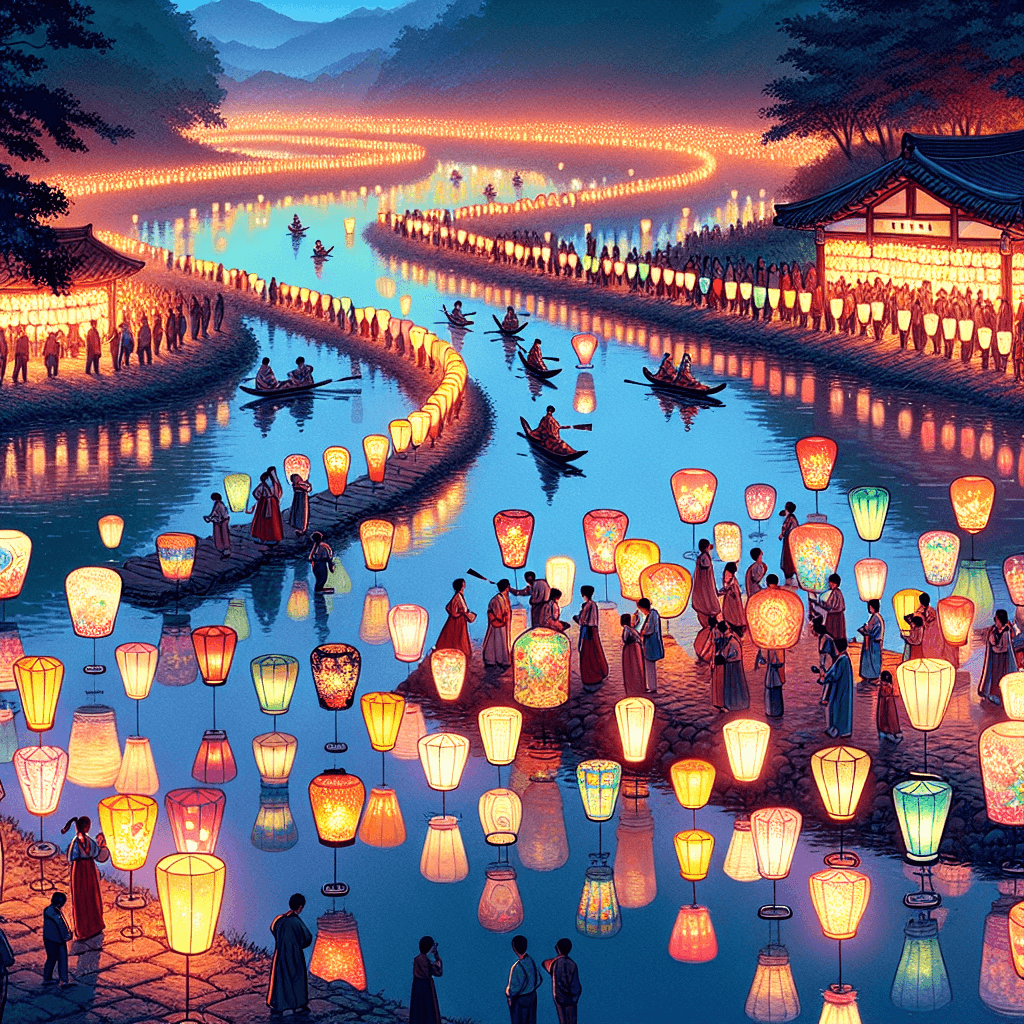 Korean Lantern Festival - South Korea Paint By Number