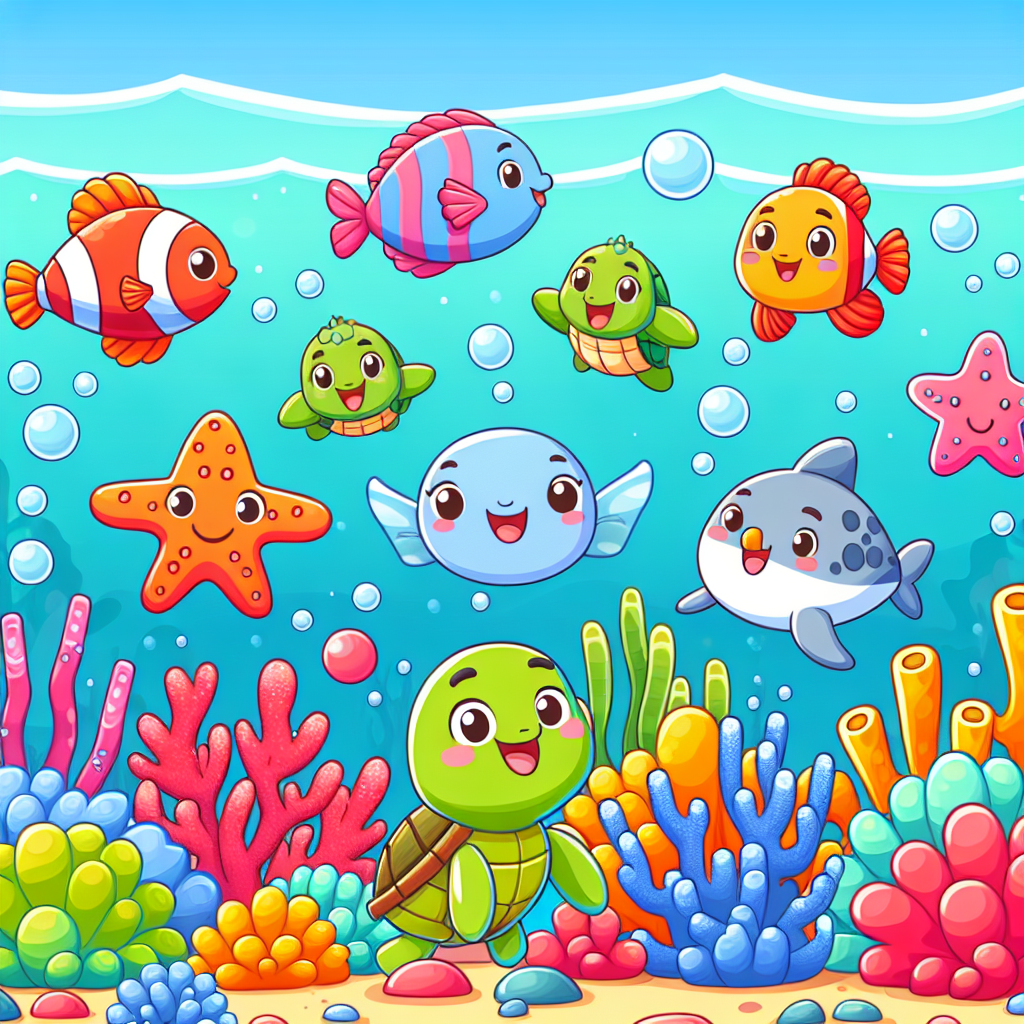 The Joyful Underwater Adventure Painting Number Kit