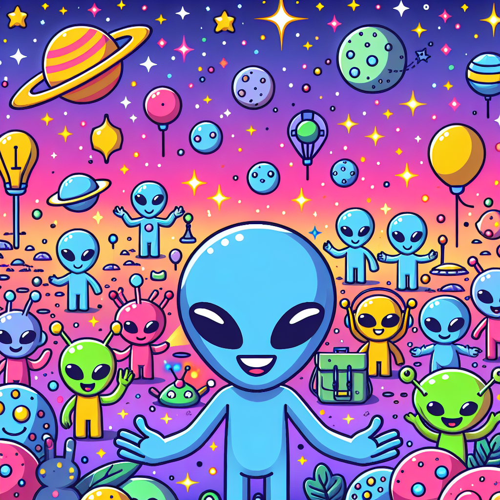 Adventurous Space Aliens DIY Paint By Numbers