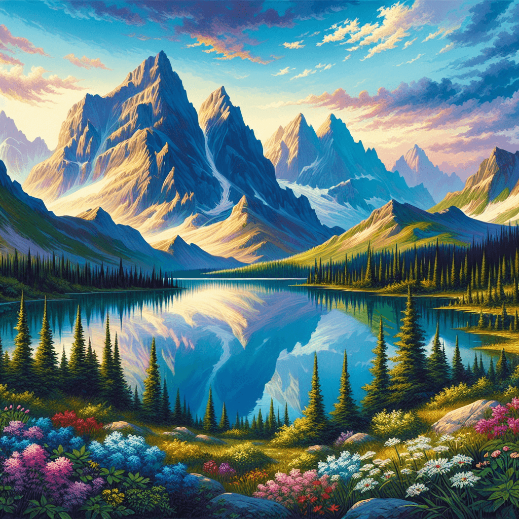 Breathtaking Mountain Landscape Painting By Numbers Kit