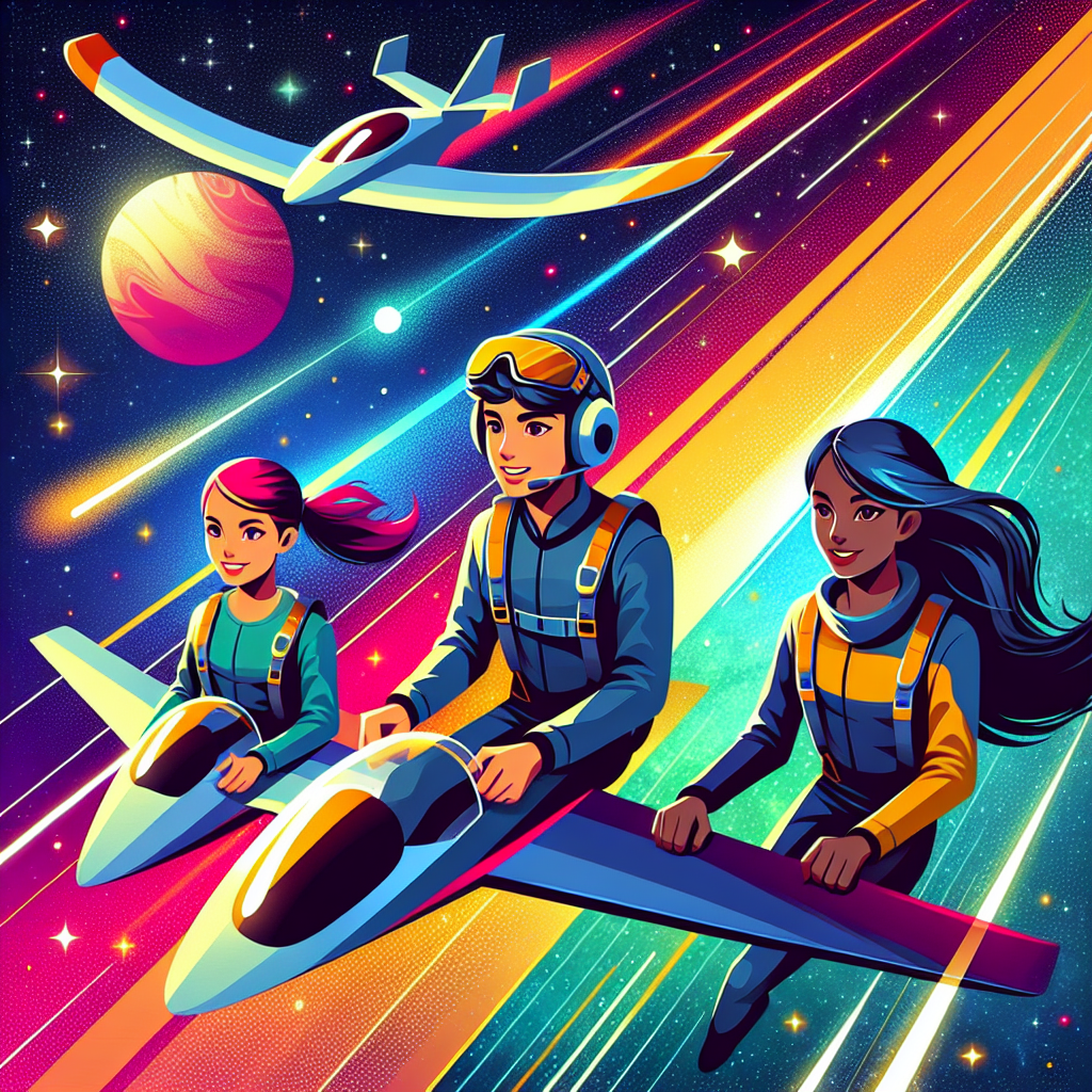 Galactic Glider Adventure Paint By Color