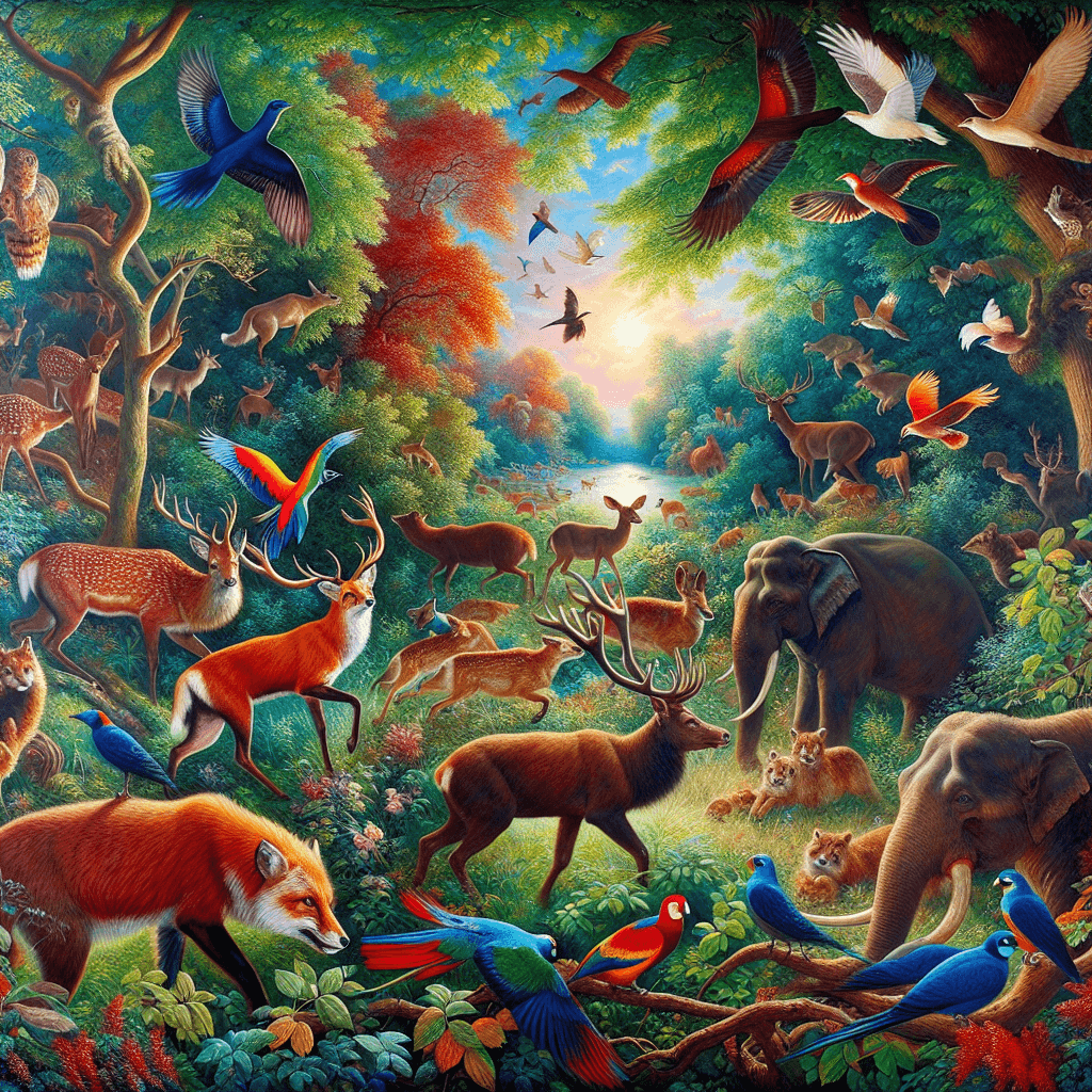 Vivid Wildlife Symphony Paint By Numbers Kits