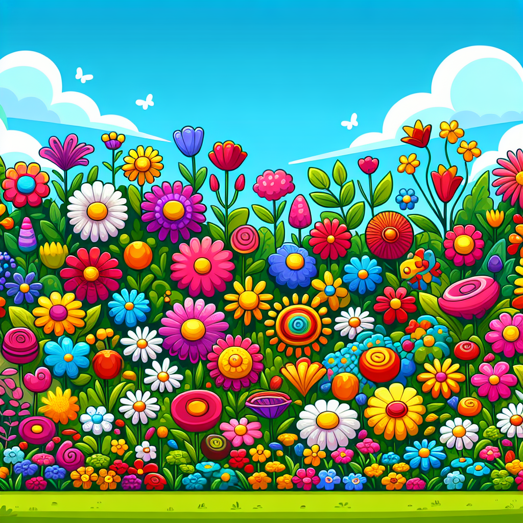 Cheerful Garden Flowers Paint By Numbers