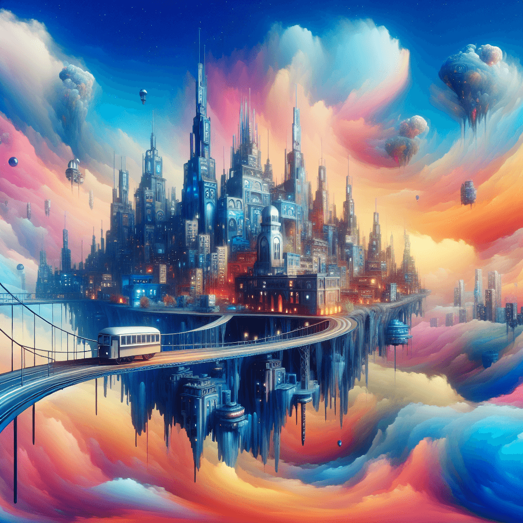 Floating Cityscape Dreams Number Painting