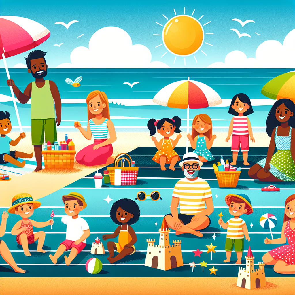 Seaside Adventure Picnic Number Painting