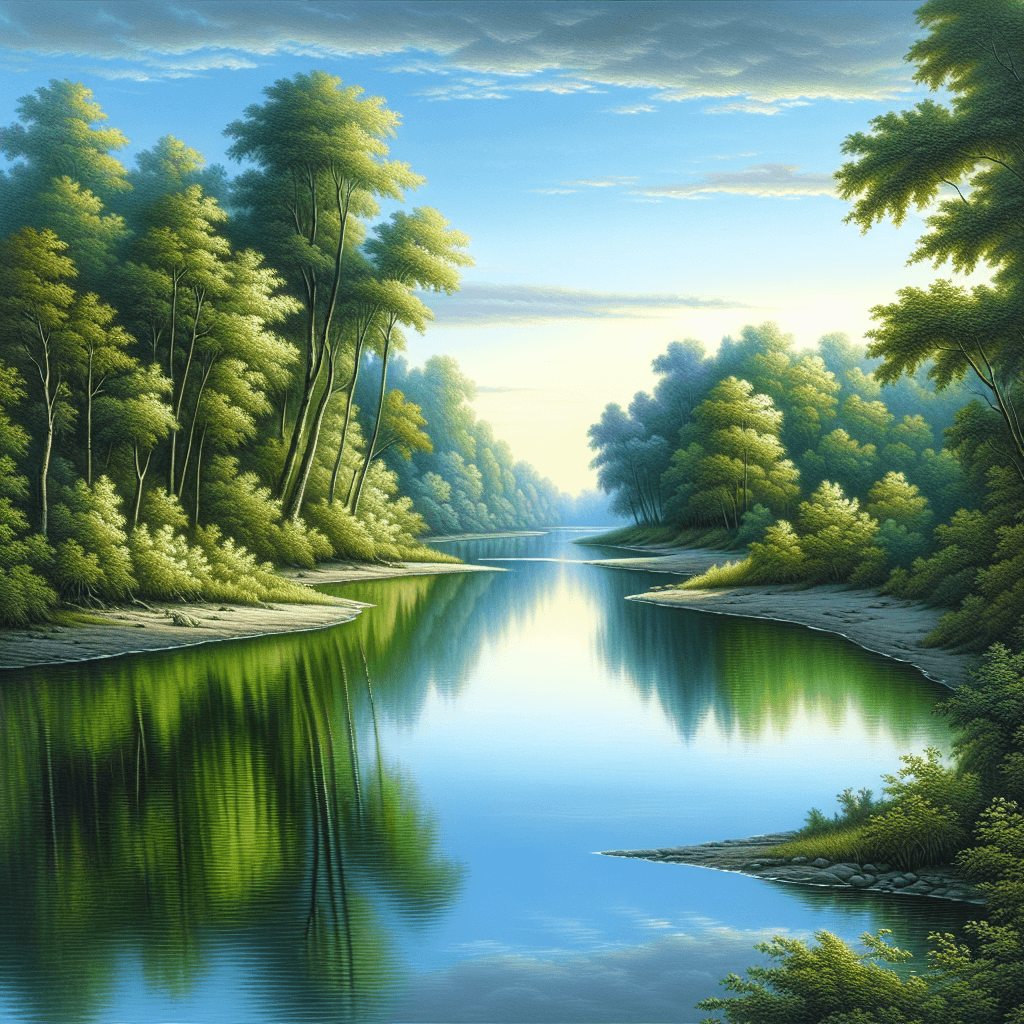Tranquil River Bend Painting Number Kit