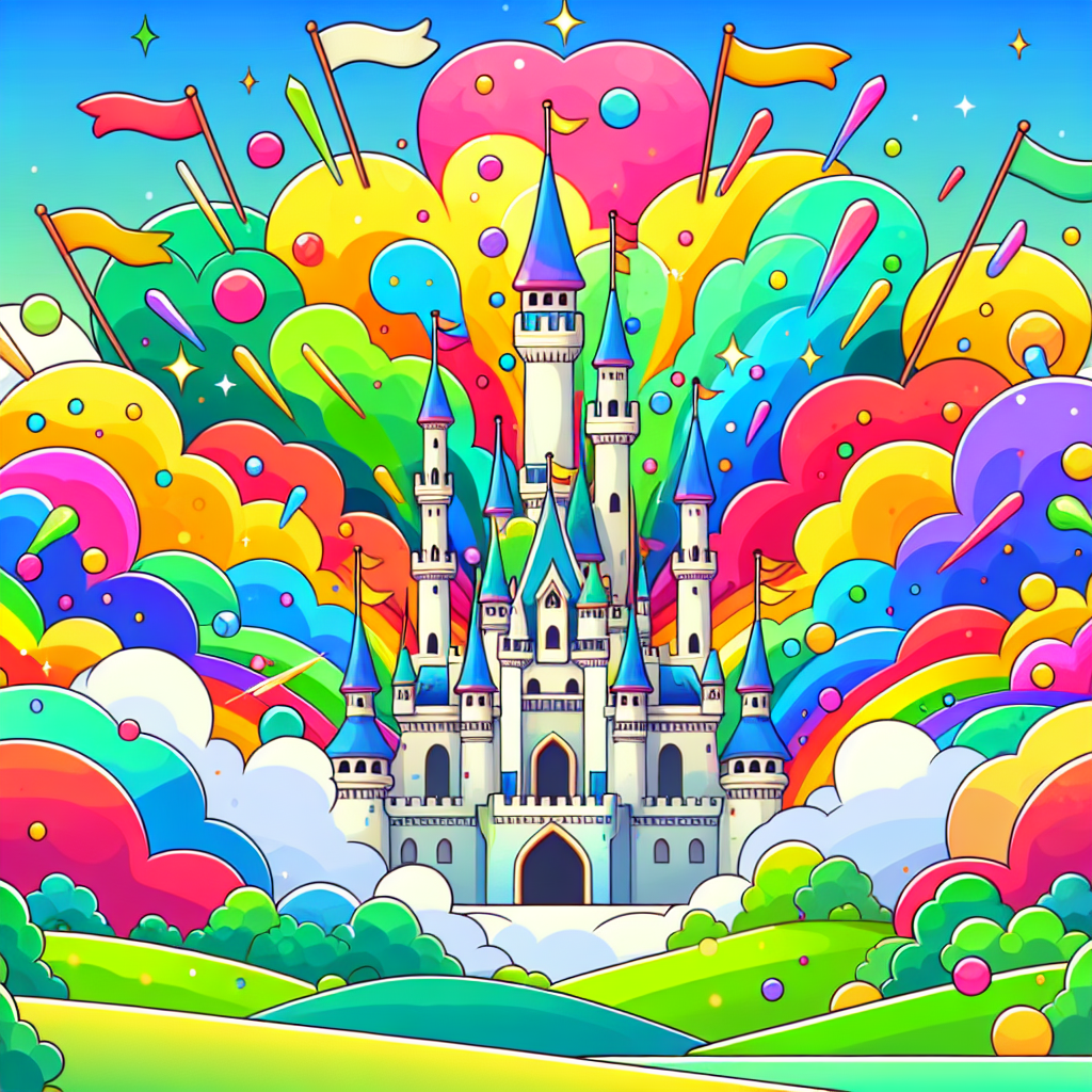 Magic Kingdom Castle Paint By Numbers