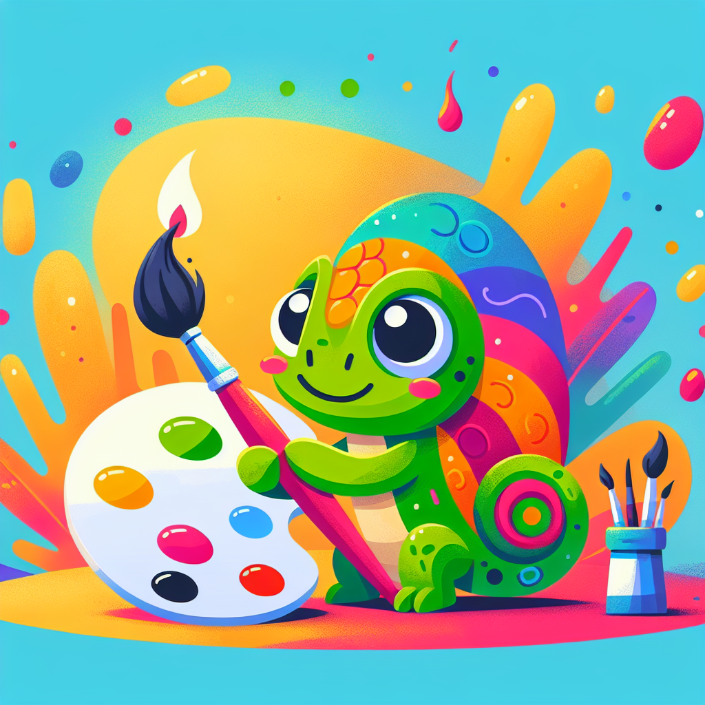 Artful Chameleon Paint By Color