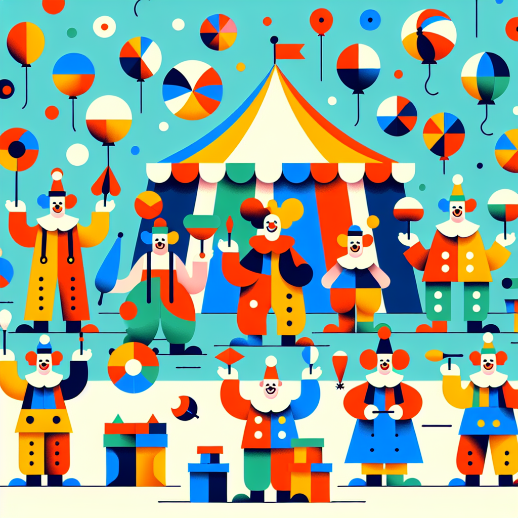 Colorful Clown Carnival Number Painting