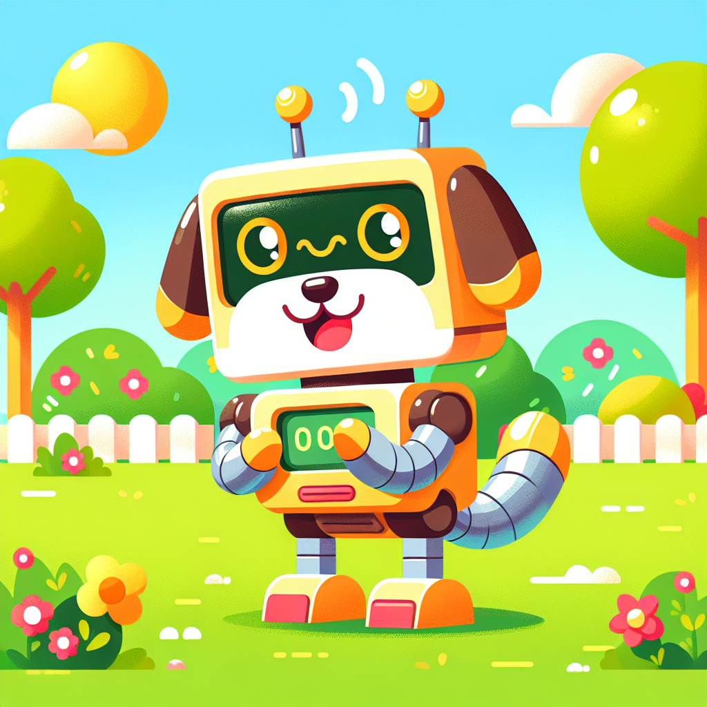 Joyful Robot Dog Paint By Numbers Art