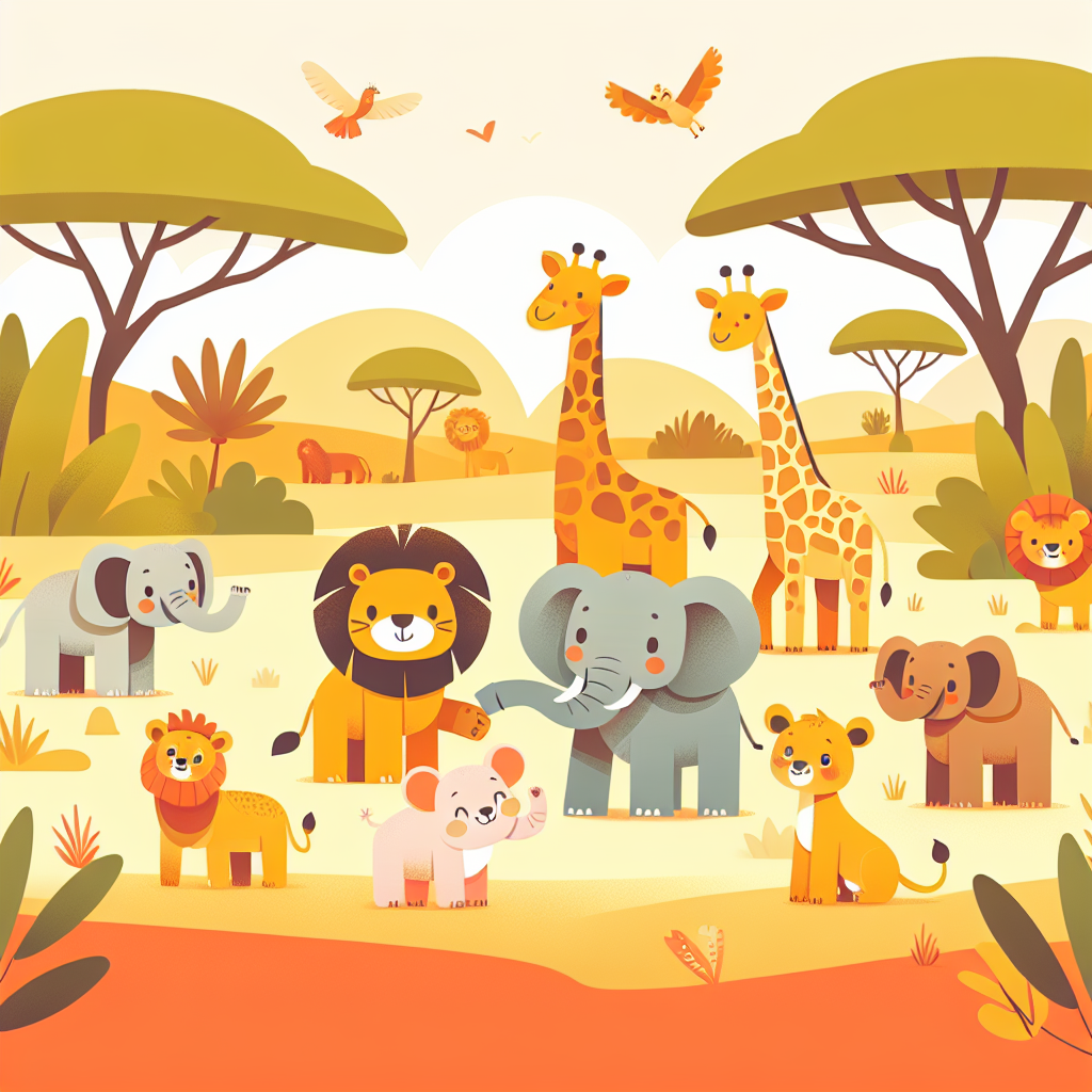 Friendly Safari Expedition Painting By Numbers Kit