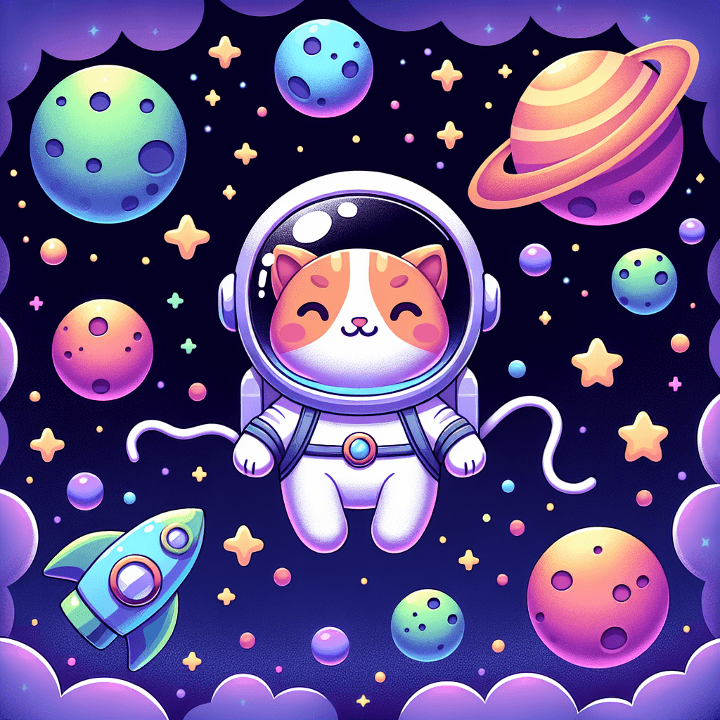 Galactic Adventure With Cosmic Kittens Painting Number Kit