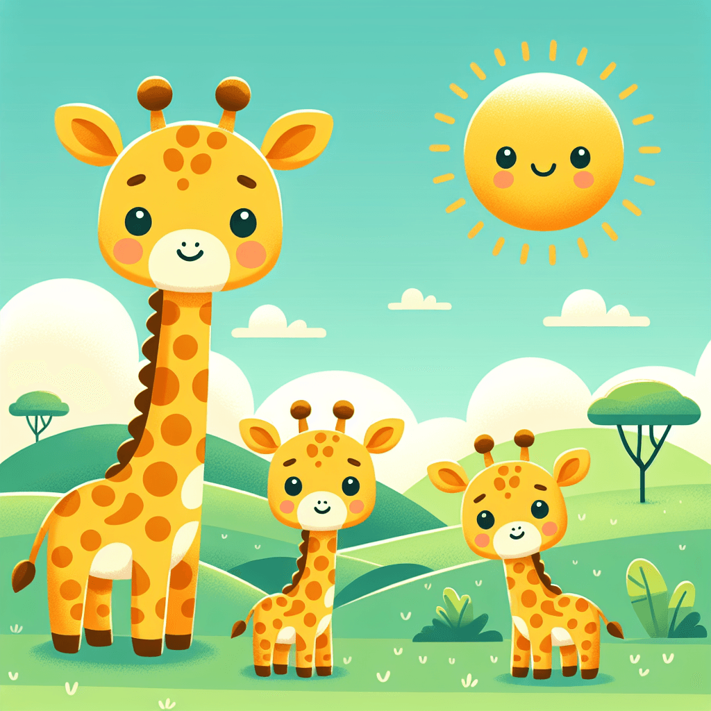 Joyful Giraffe Family Numbered Painting Kits
