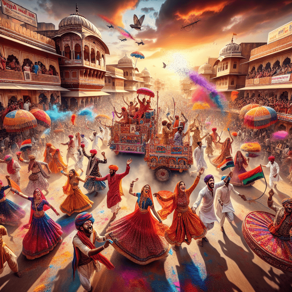 Carnival Of Colors - Jaipur, India DIY Paint By Numbers