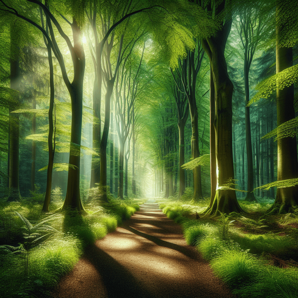 Calm Forest Path Number Painting