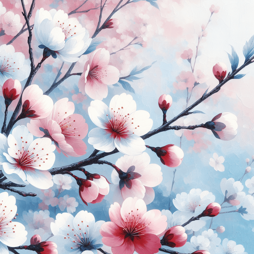 Delicate Cherry Blossom Dreams Paint By Color