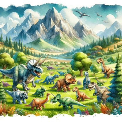 Adventure With Dinosaurs Numbered Painting Kits