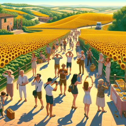Tuscany Sunflower Festival - Italy Paint By Numbers Kits