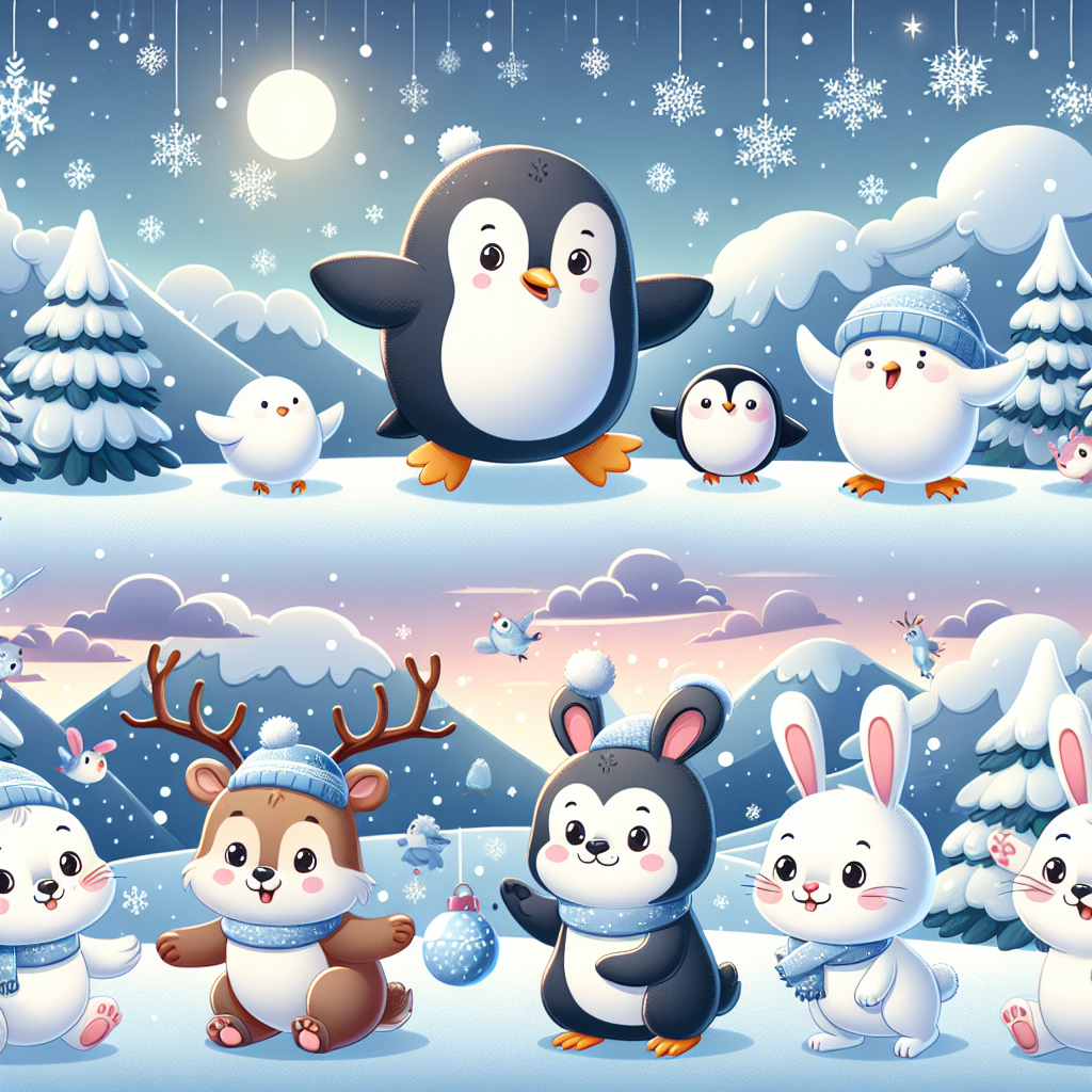 Whimsical Winter Animals Paint By Numbers Art