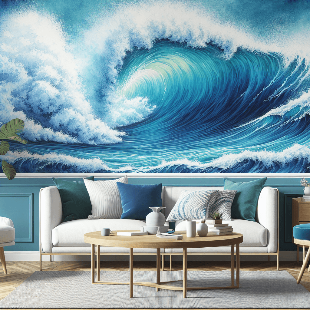 Ocean Wave Wall Murals Numbered Painting Kits