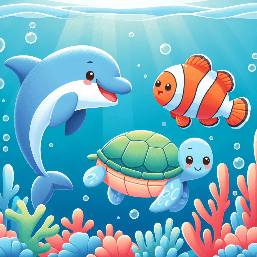 Cute Ocean Creatures Painting By Numbers Kit