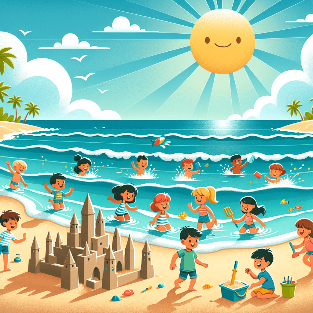 Sunny Beach Scene Paint By Numbers