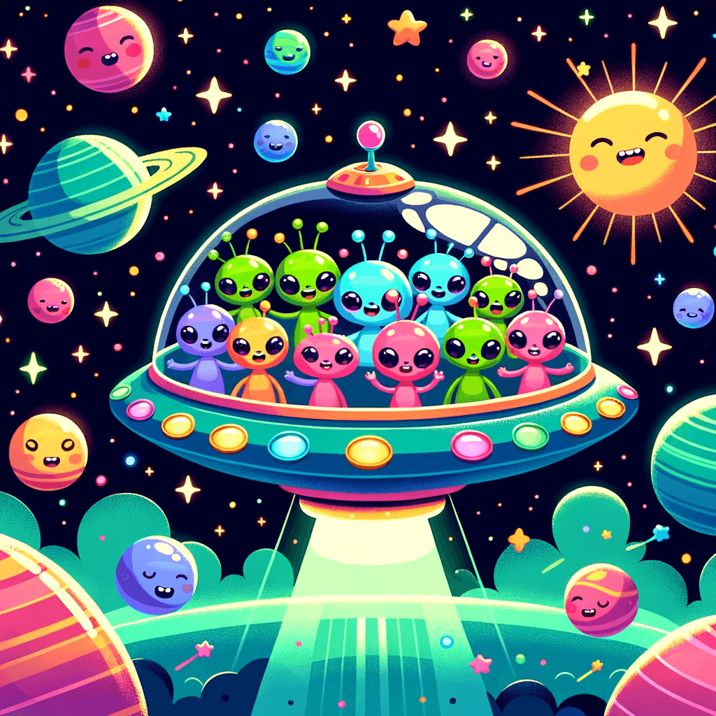 Silly Space Explorers Paint By Numbers Art