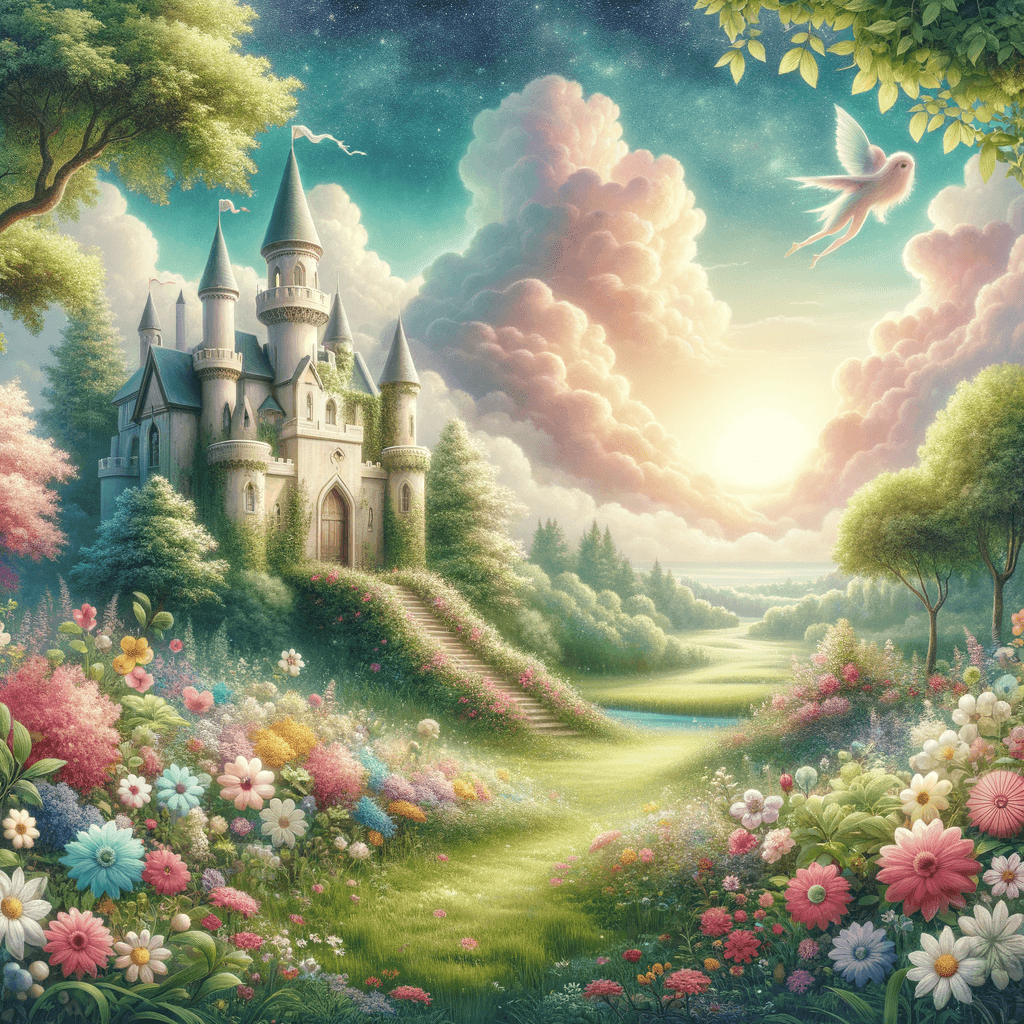 Charming Fairytale Castle Number Painting