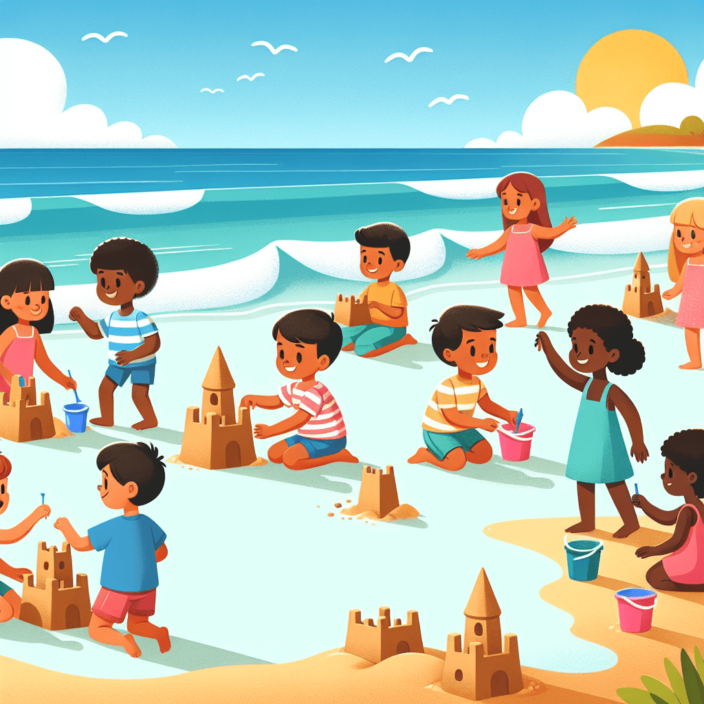 Seaside Sandcastle Fun Paint By Numbers Art