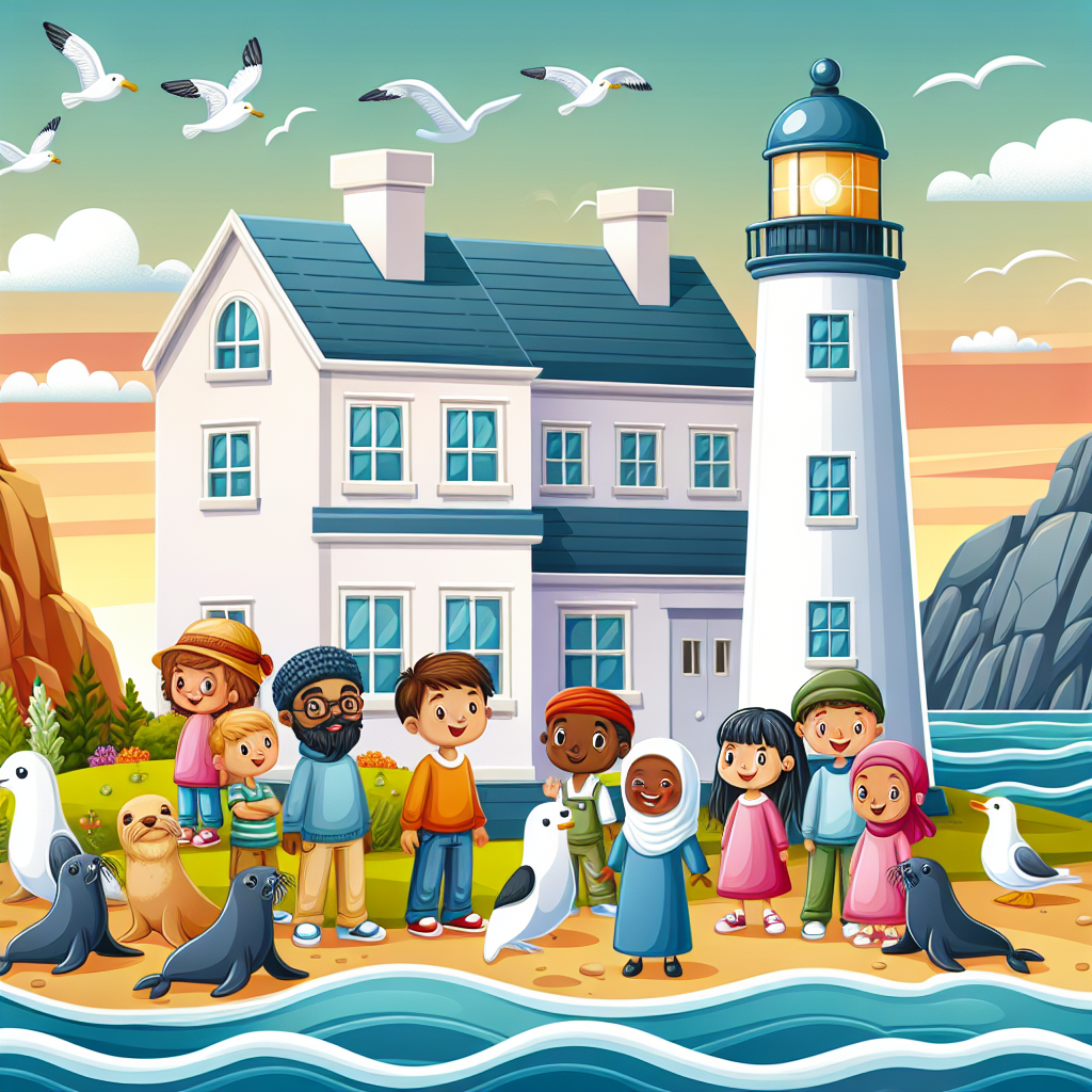 Lively Lighthouse Cove Numbered Painting Kits