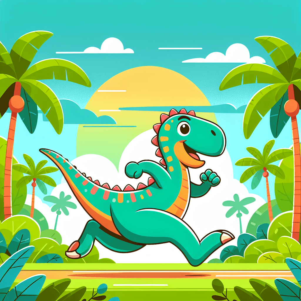 Dashing Dinosaur Paint By Number