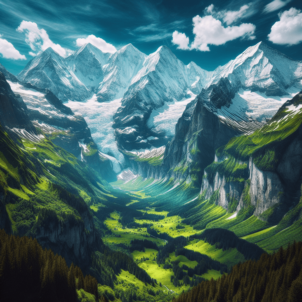 Majestic Alpine Views Number Painting