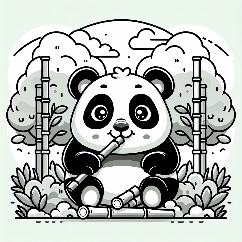 Panda's Bamboo Paradise Painting Number Kit