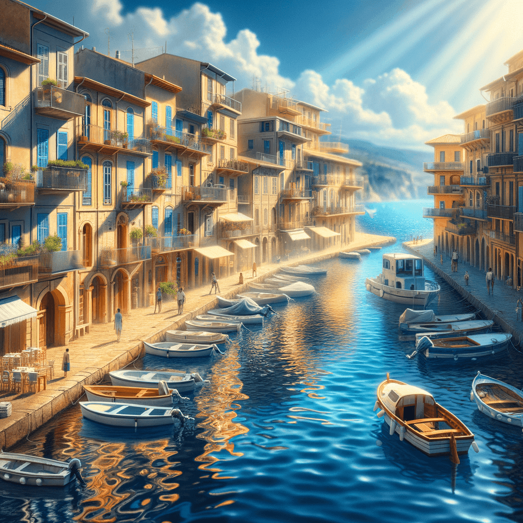 Mediterranean Harbor Painting By Numbers Kit