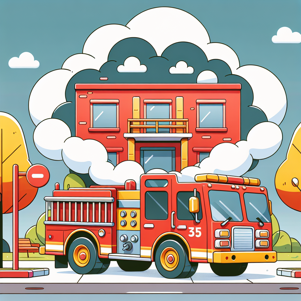 Fancy Firetruck Paint By Numbers Art