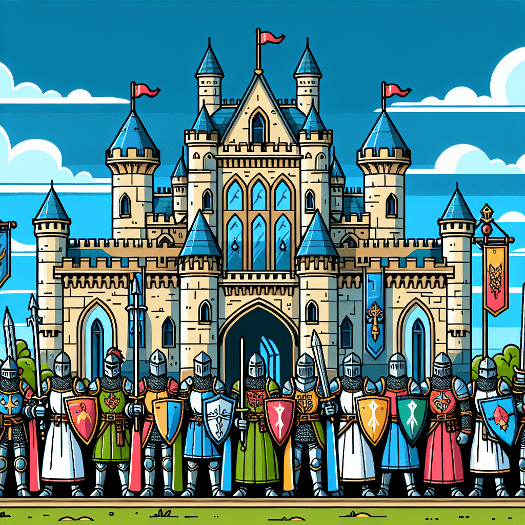 Medieval Castle And Brave Knights Paint By Numbers