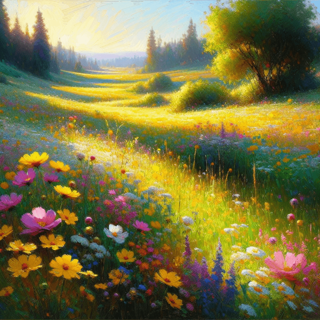 Sunlit Meadow Whimsy Painting By Numbers Kit