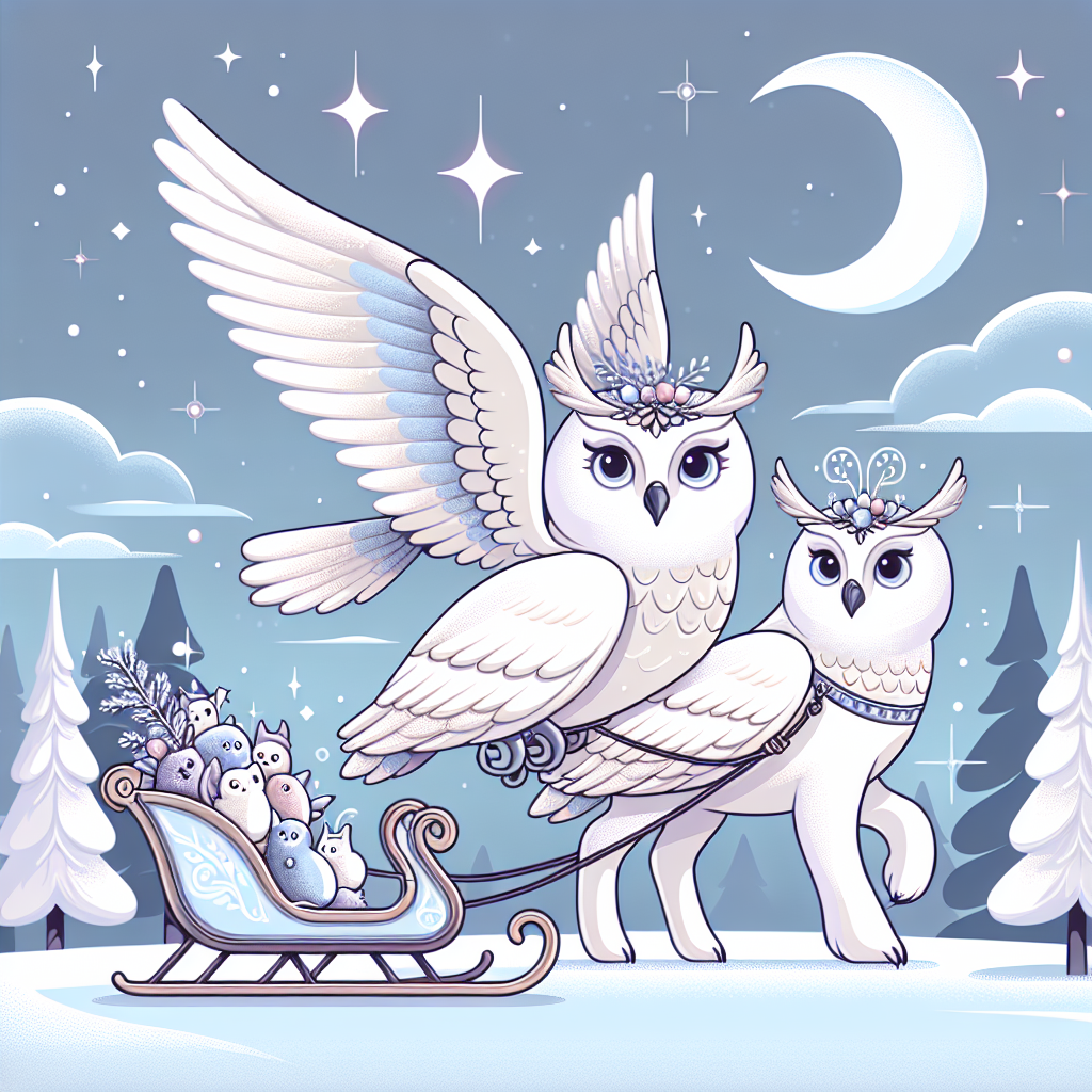 Snowy Owl Sleigh Ride Painting Number Kit