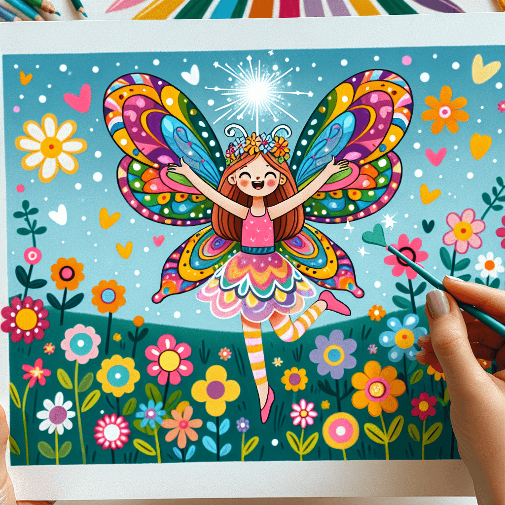 Frolicking Fairy Number Painting