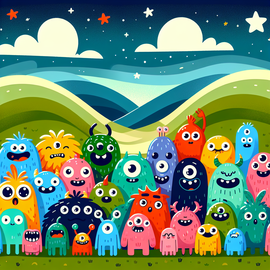 Funny Monster Friends Paint By Color