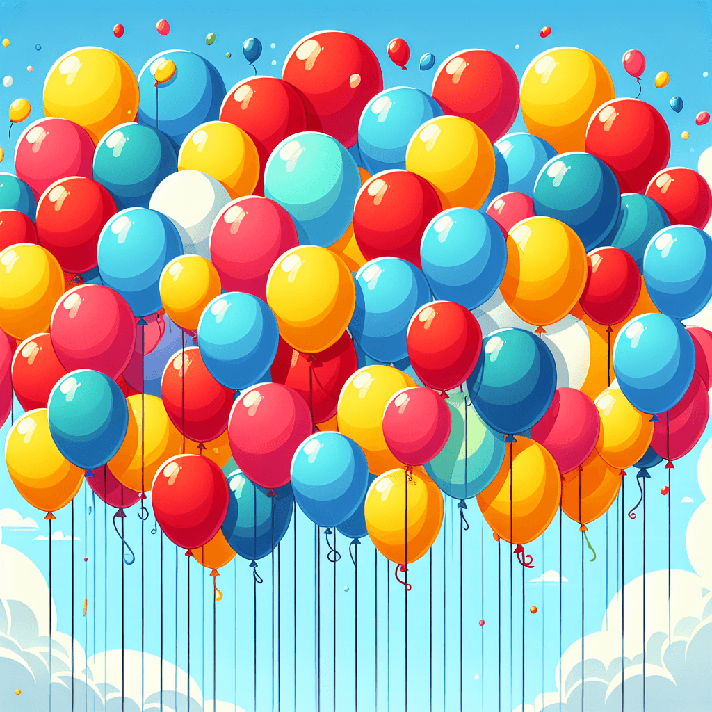 Bright Balloon Paint By Number