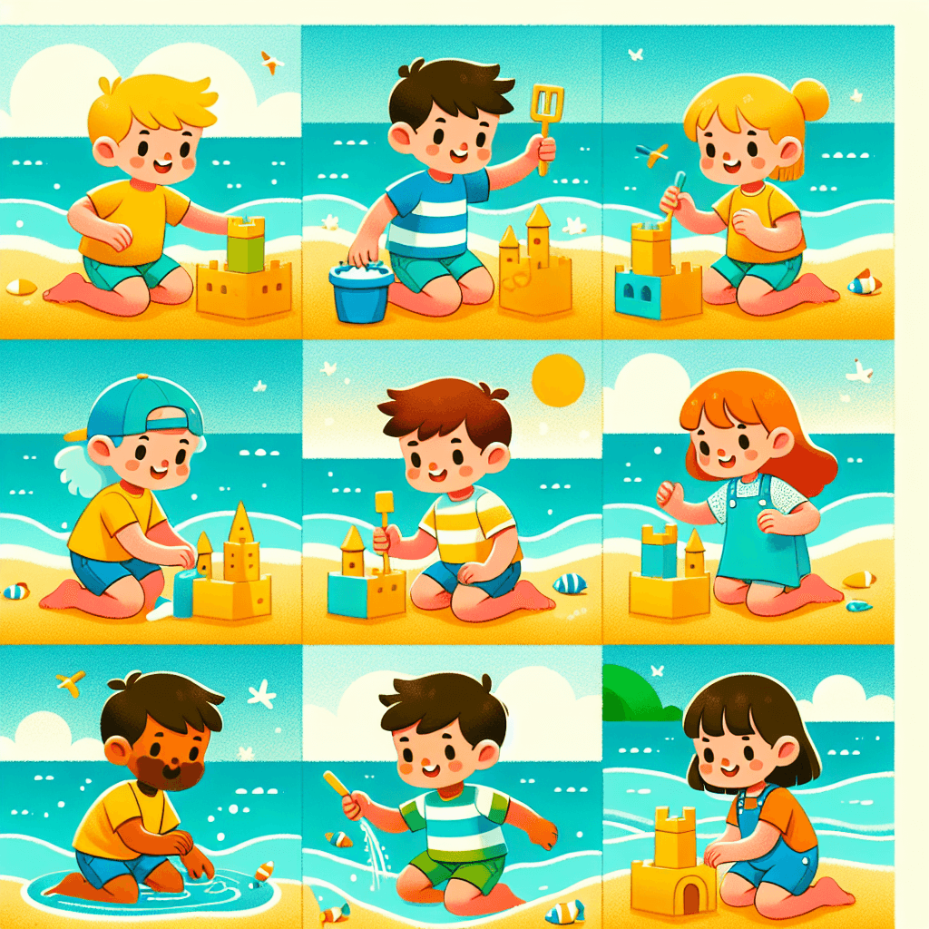 Beach Day Excitement Numbered Painting Kits