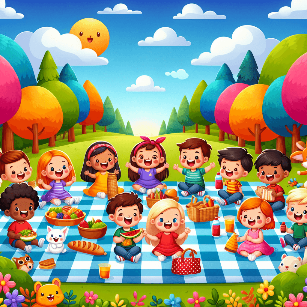Happy Forest Picnic Paint By Numbers Art