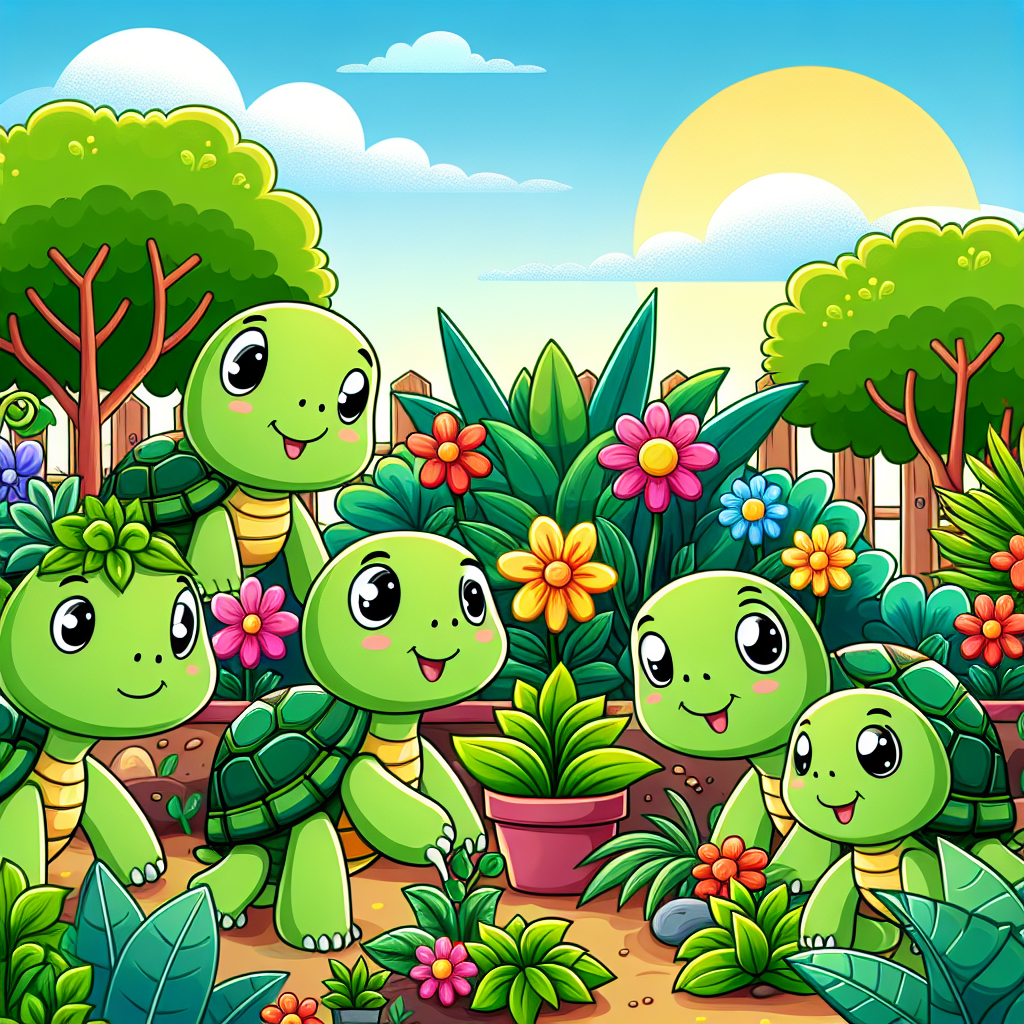 Curious Garden Turtles Paint By Numbers Art