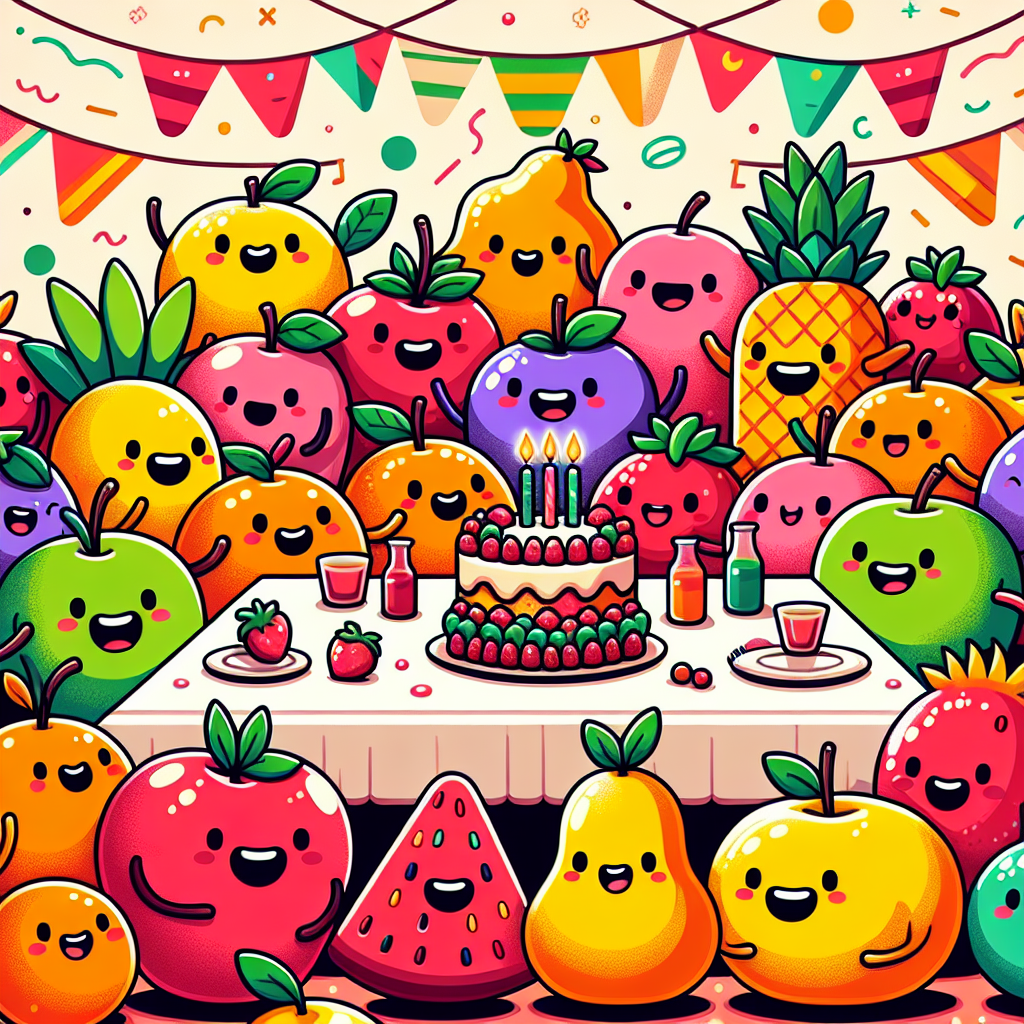 Sweet Fruit Fiesta Paint By Number