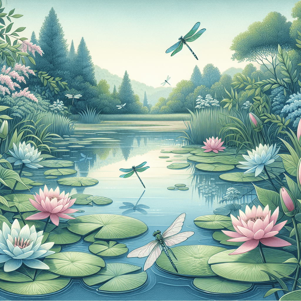 Mysterious Dragonfly Pond Painting By Numbers Kit