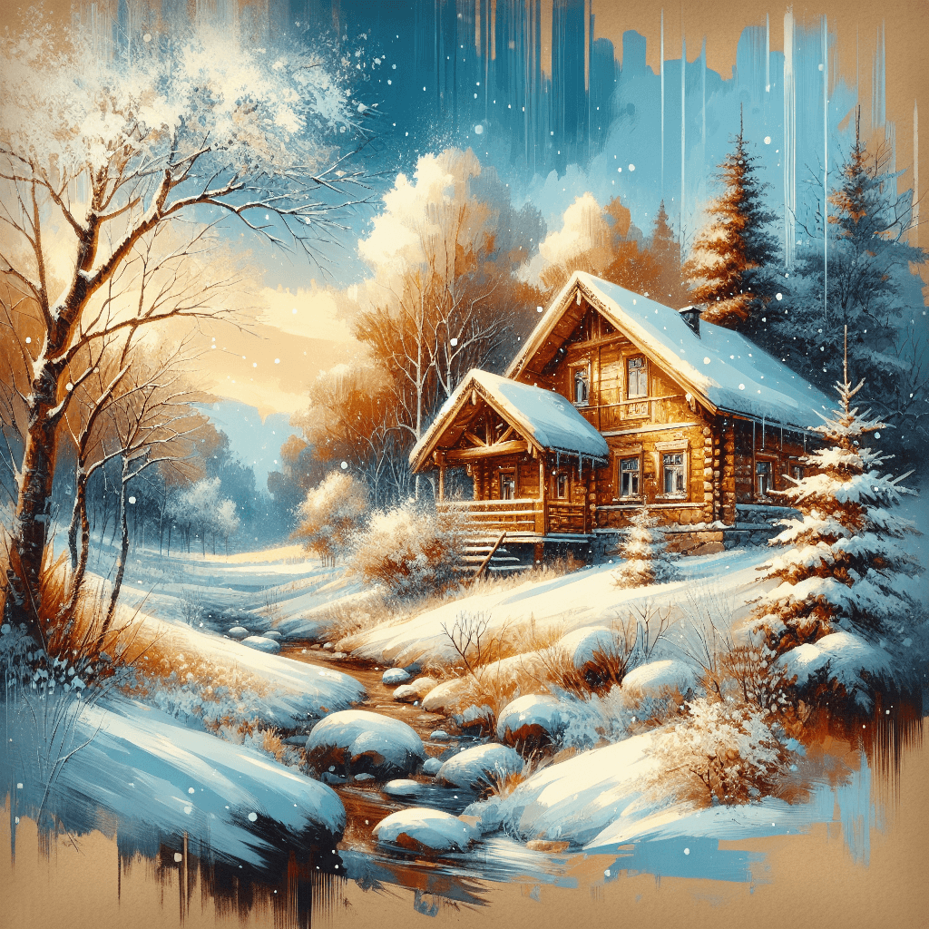 Charming Holiday Cabin Paint By Numbers