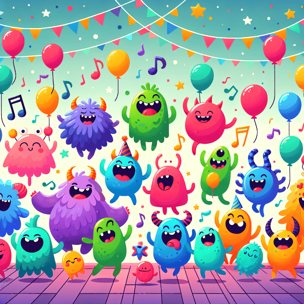 Kooky Monster Dance Party Numbered Painting Kits